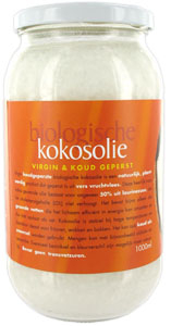 1000 Ml Omega & More Biologische Kokosolie Virgin Glazen Pot