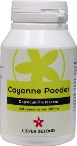 100 capsules Liever Gezond Cayenne Poeder