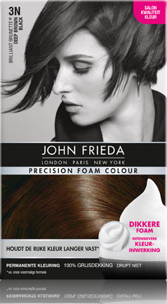 1 stuk John Frieda Precision Foam Colour 3N Deep Brown Black