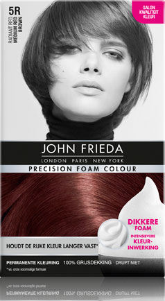 John Frieda Precision Foam Colour 5R Medium Red Brown 1 stuk
