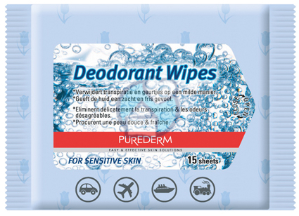 Purederm Deodorant Wipes 15 stuks