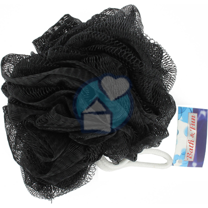 Bath & Fun Puff Spons Zwart 1 exemplaar