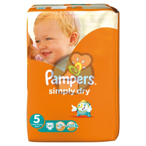 Pampers Simply Dry Junior 11-25kg Maat 5 41 pieces