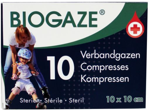 Biogaze Verbandgazen 10 x 10 cm 10 Stücke