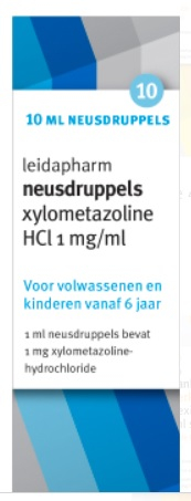 Leidapharm Neusdruppels Xylometazoline HCl 1 mg-ml 10 Ml