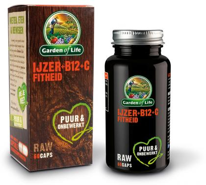 60 Kapseln Garden of Life IJzer+B12+C Fitheid
