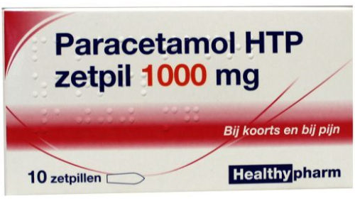 Healthypharm Paracetamol Zetpil 1000 mg 10 Stücke
