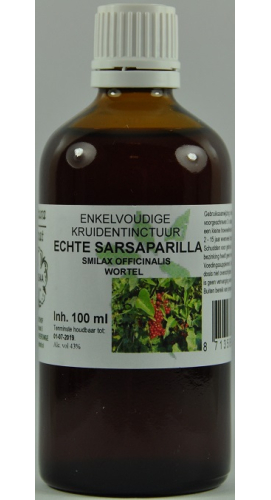 100 Ml De Cruydhof  Natura Sanat Smilax Medica - Echte Sarsaparilla Tinctuur