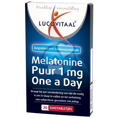 Lucovitaal Melatonine Puur 1 mg One a Day 30 zuigtabletten