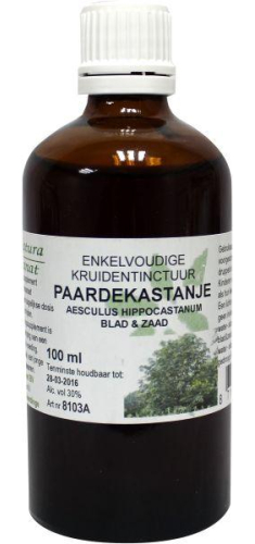 100 Ml De Cruydhof  Natura Sanat Aesculus Hippocastanum - Paardekastanje Tinctuur