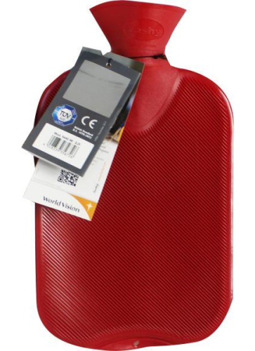 Fashy Warmwaterzak Dubbel Ribbel Rood 2 Liter