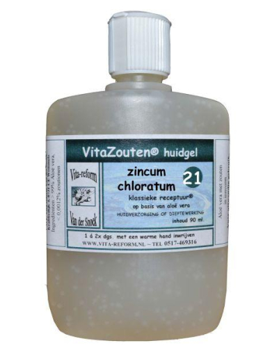 90 ml Vita Reform Schussler Huidgel Zincum Chloratum 21