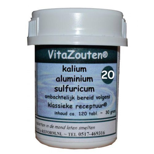 120 Tabletten Vita Reform Vitazouten Kalium Aluminium Sulfuricum Schussler 20