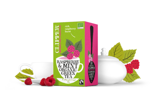 Clipper Raspberry & Mint Organic Green Tea Biologisch