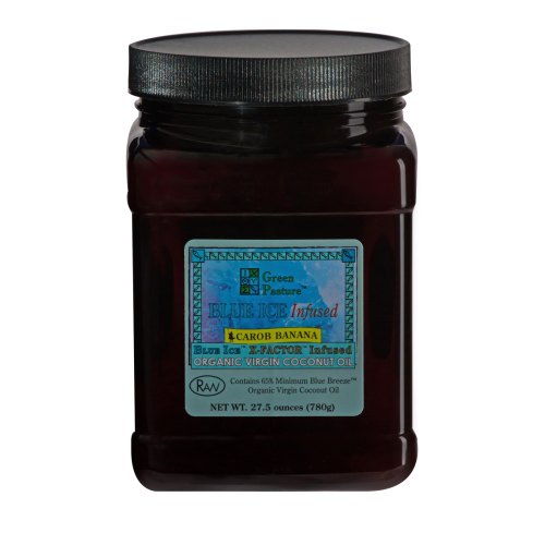 Green Pasture Blue Ice Infused Organic Virgin Coconut Oil Carob Banana 780 gram