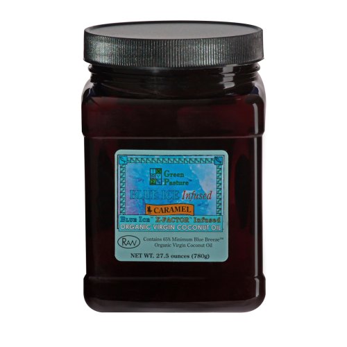 Blue Ice Infused Organic Coconut Oil Caramel Green Pasture