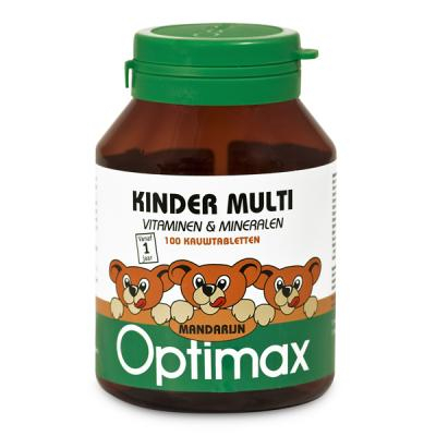100 kauwtabletten Optimax Kindermultivitamine Mandarijn
