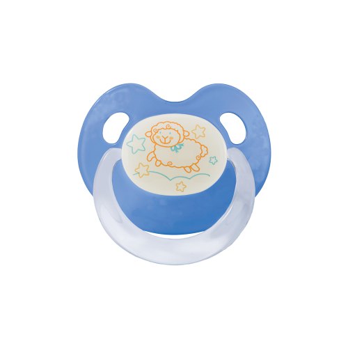 Bibi Fopspeen Basic Care Dental 0-6 Maanden Glow In The Dark 1 package