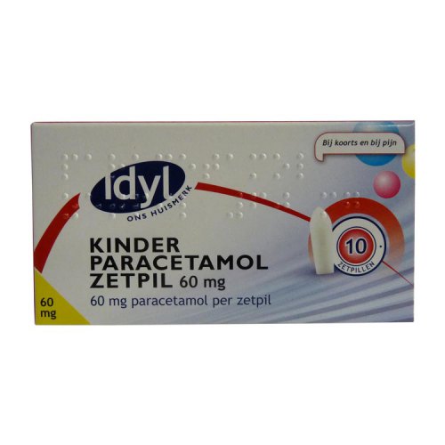 Idyl Kinderparacetamol Zetpil 60 mg 10 zetpillen