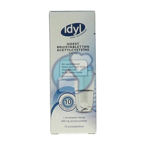 Idyl Hoest Bruistabletten Acetylcysteine 600 mg 10 Tabletten