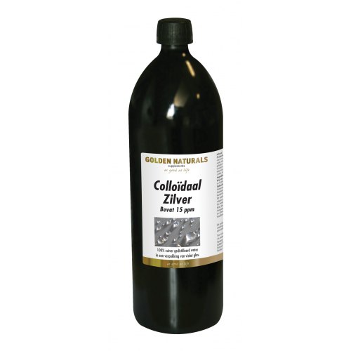1000 Ml Golden Naturals Colloidaal Zilver 15 PPM