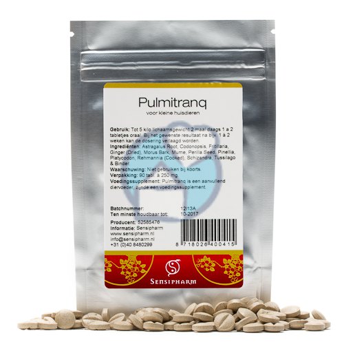 Sensipharm Pulmitranq voor kleine Huisdieren 90 tablets