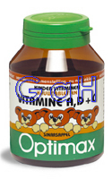 100 kauwtabletten Optimax Kindervitamine A. D [plusteken] C