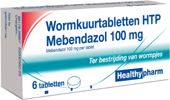 6 tabletten Healthypharm Wormkuurtabletten Mebendazol 100 mg