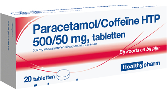 20 tabletten Healthypharm Paracetamol 500 mg / Coffeine 50 mg