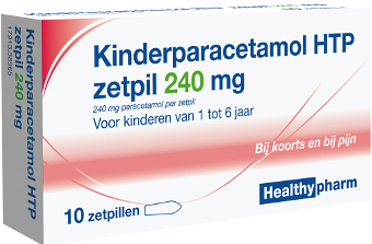10 stuks Healthypharm Kinderparacetamol Zetpil 240 mg