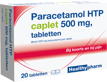20 tabletten Healthypharm Paracetamol Caplet 500 mg