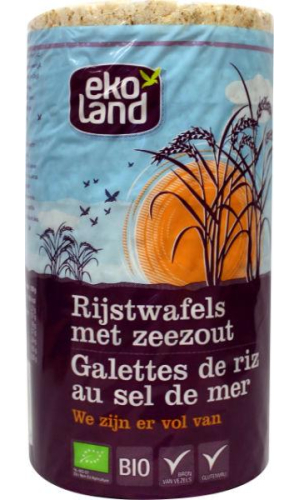 Ekoland Rijstwafels met Zeezout Biologisch 100 gram