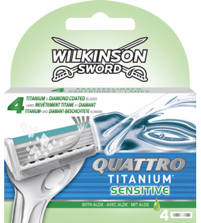 Wilkinson Quattro Titanium Sensitive Scheermesjes 4 Stücke
