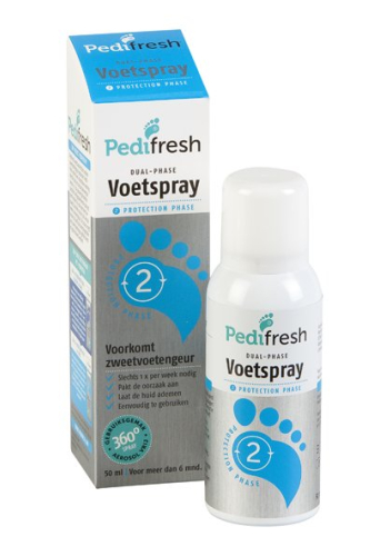 50 Ml Pedifresh Voetspray 2 Voorkomt Zweetvoetengeur