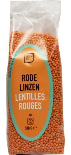 500 gram GreenAge Rode Linzen Bio