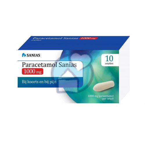 Sanias Paracetamol Zetpil 1000 mg 10 Zäpfchen