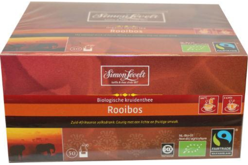 Simon Levelt Biologische Kruidenthee Rooibos 50 Tüte
