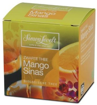 Simon Levelt Zwarte thee Mango Sinas Biologisch 10 Tüte