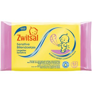 Zwitsal Lotion Olie Billendoekjes Sensitive Navulverpakking 63 Stücke