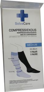Solvacare Compressiekous Zwart M 23-26 cm