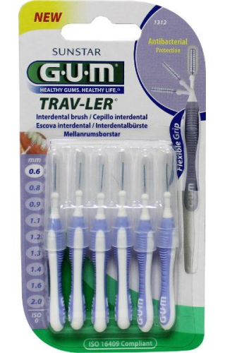 GUM Trav-ler Interdentale Ragers 0.6 mm 6 Stücke