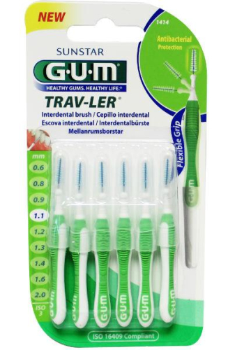 GUM Trav-ler Interdentale Ragers 1.1 mm 6 pieces