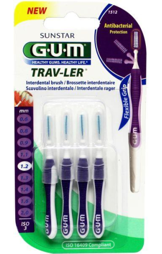 GUM Trav-ler Interdentale Ragers 1.2 mm 4 pieces