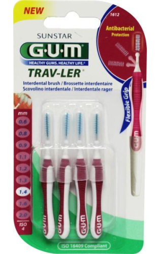 GUM Trav-ler Interdentale Ragers 1.4 mm 4 Stücke