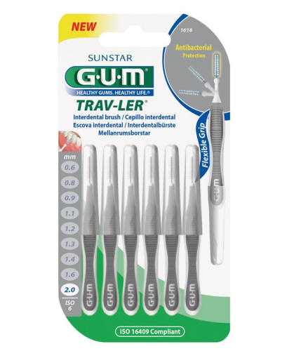 GUM Trav-ler Interdentale Ragers 2.0 mm 6 Stücke