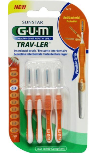 GUM Trav-ler Interdentale Ragers 0.9 mm 4 pieces