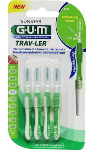 GUM Trav-ler Interdentale Ragers 1.1 mm 4 Stücke