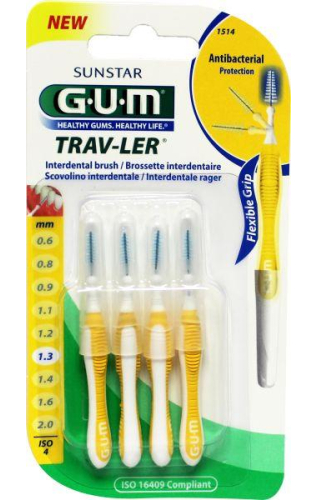 GUM Trav-ler Interdentale Ragers 1.3 mm 4 pieces