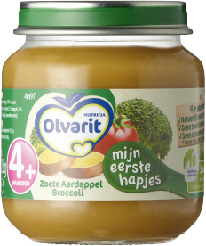 Olvarit Zoete Aardappel en Broccoli 4+M 125 gram