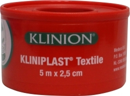 Klinion Kliniplast Hecht pleister 5m x 2,5 cm met Ring 1 Stuck